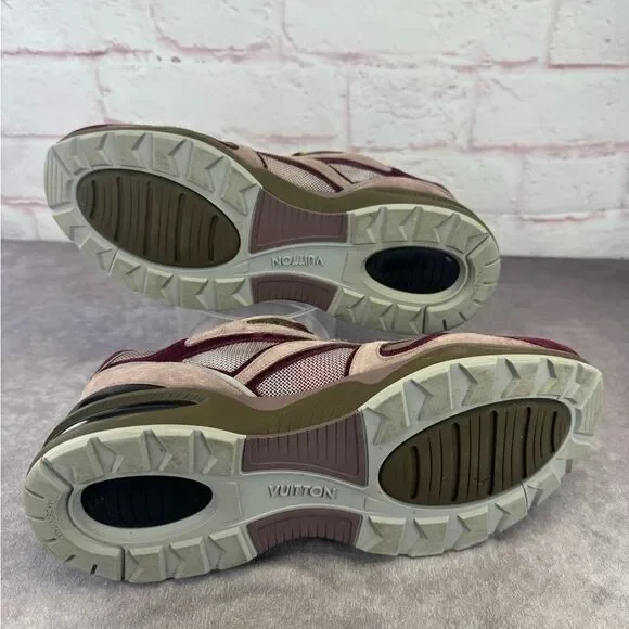 Louis Vuitton Maroon and Aqua Sneakers